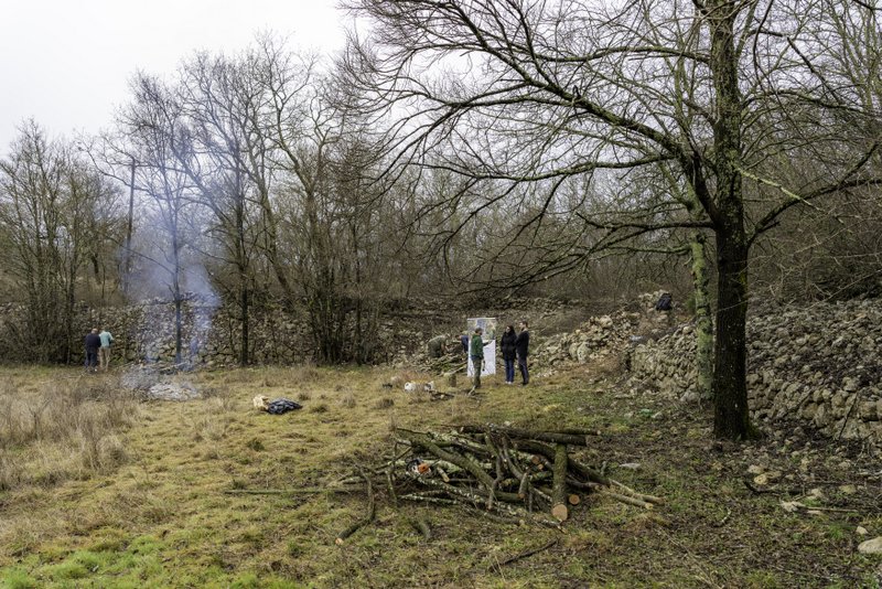 Sanacija suhozida i travnjaka na području Donjeg drmuna. Foto H